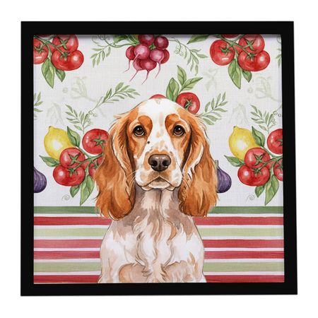Orange Roan English Cocker Spaniel Vegetable Wall Art