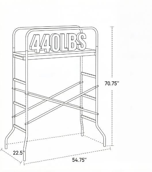 Mobile Rolling Scaffold with Dual-Side Ladders