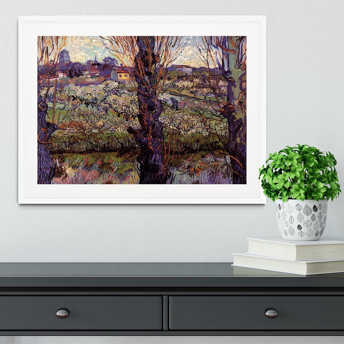 Van Gogh Orchard in Blossom Framed Print