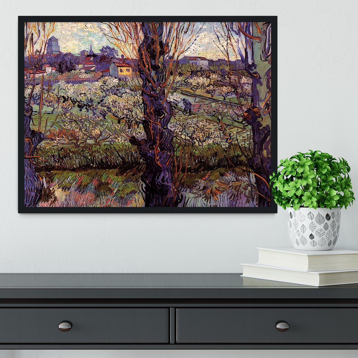 Van Gogh Orchard in Blossom Framed Print