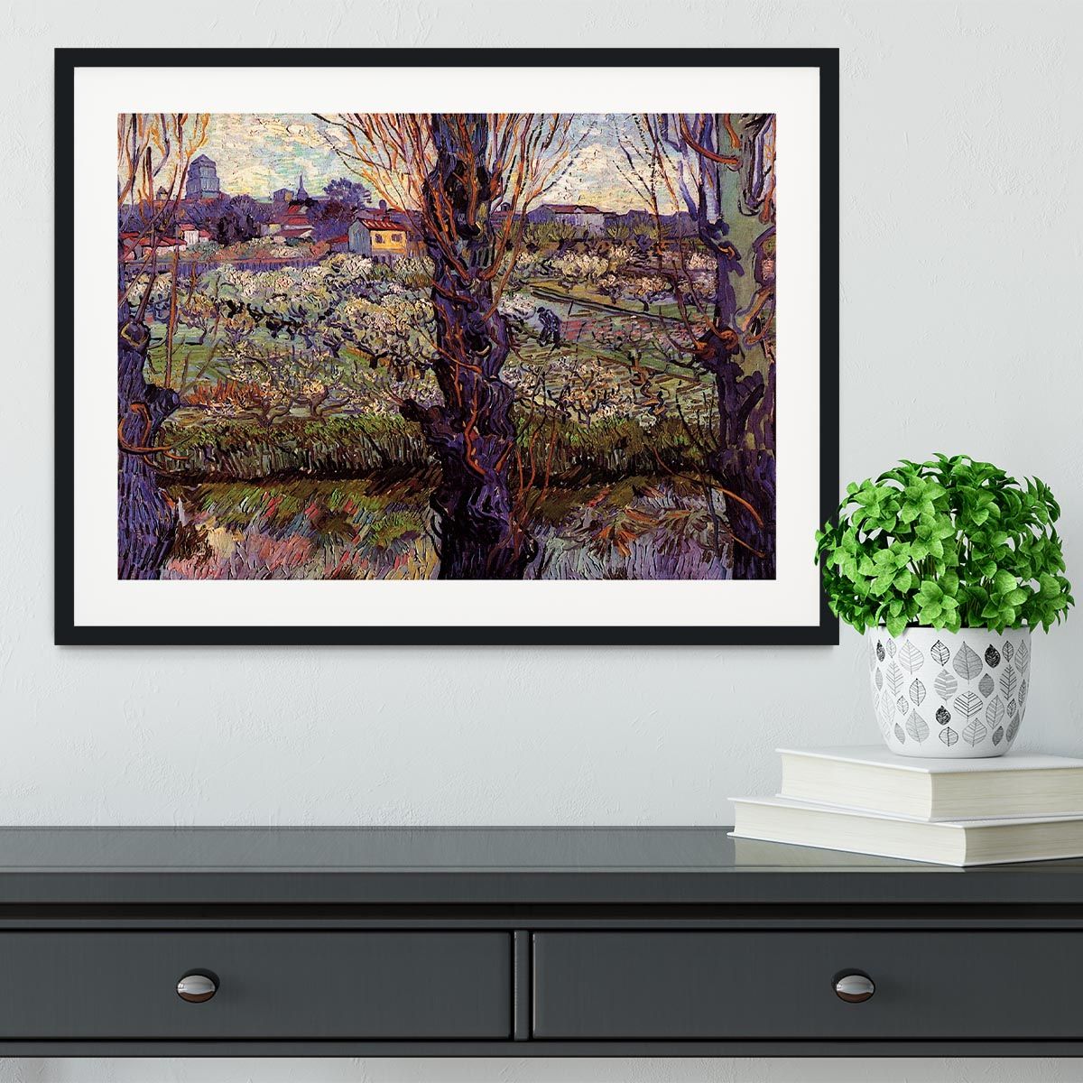 Van Gogh Orchard in Blossom Framed Print