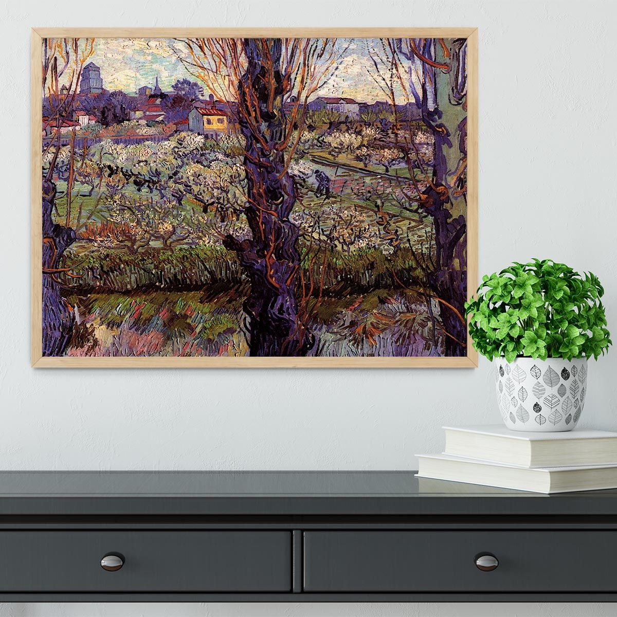 Van Gogh Orchard in Blossom Framed Print