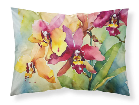 Watercolor Orchids Decorative Pillowcase