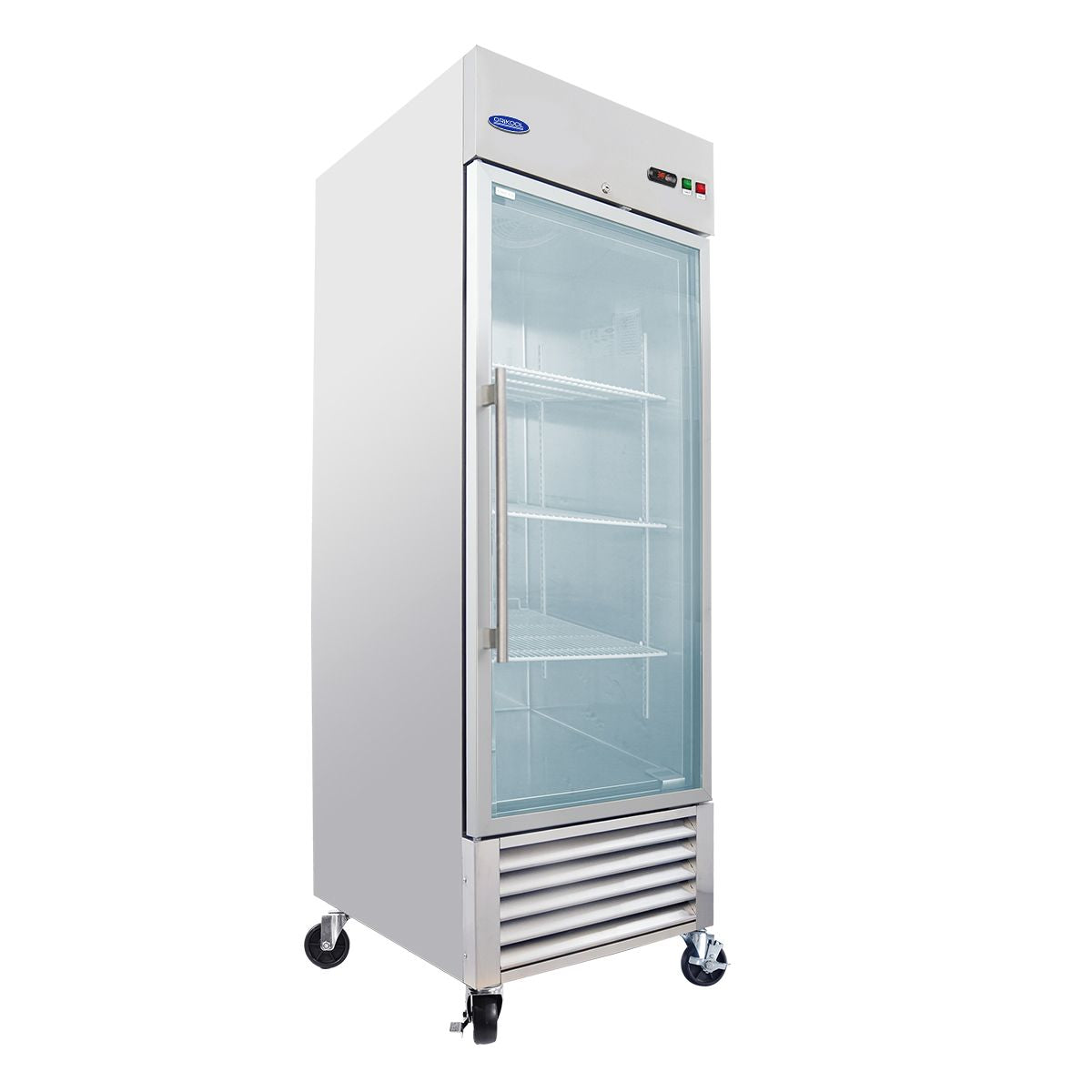 23 Cu. Commercial Display Refrigerator with Self-Closing Door and Precise Temperature Control