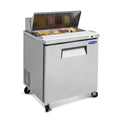 Orikool Commercial Refrigerators Sandwich&Salad Prep Table with a Butcher Block Cutting Board