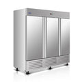 ORIKOOL 81" Commercial Refrigerator - 72 Cu., 3 Solid Doors, Energy-Saving Technology
