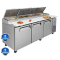 Commercial Pizza Prep Table with Built-In Refrigerator, 30.8 Cu.