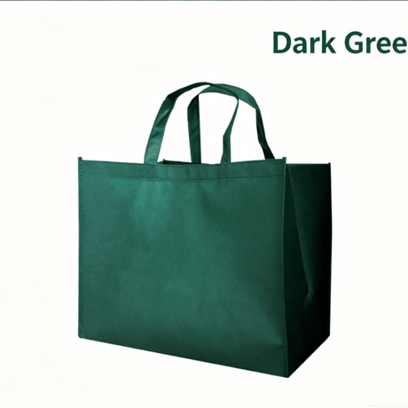 Dark Green Foldable Grocery Tote