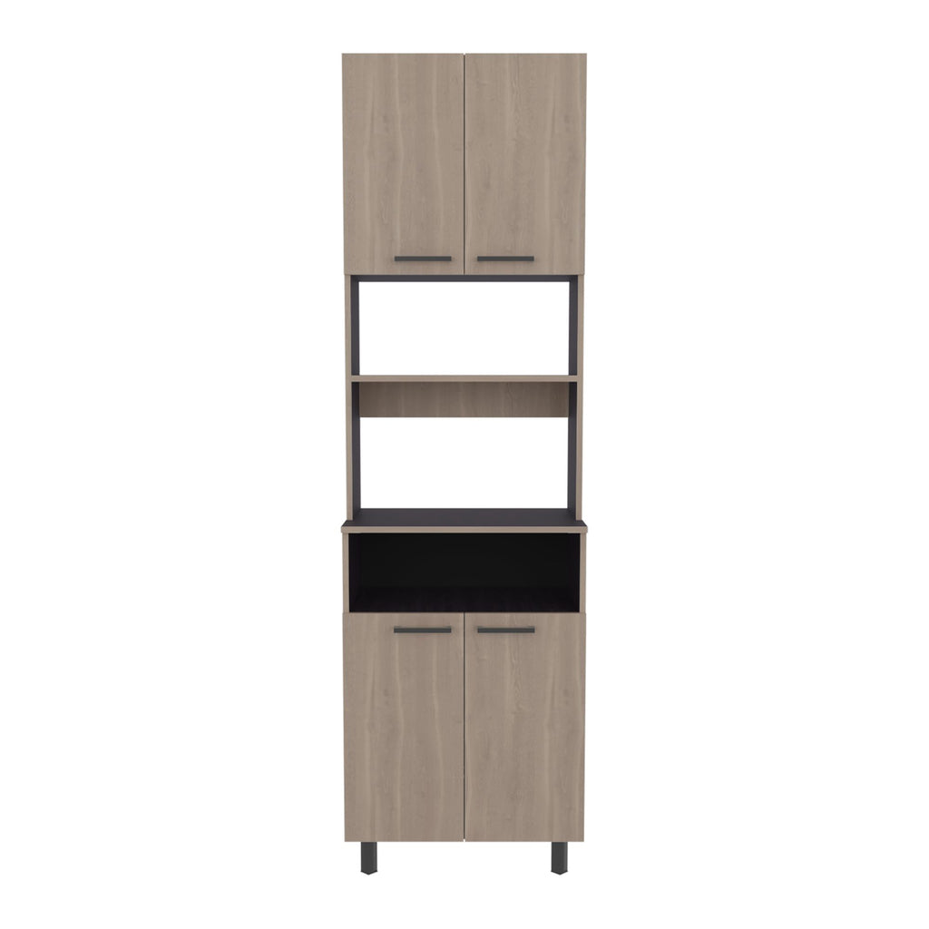 Otomo Dual-Tone Pantry Cabinet with Open Shelf