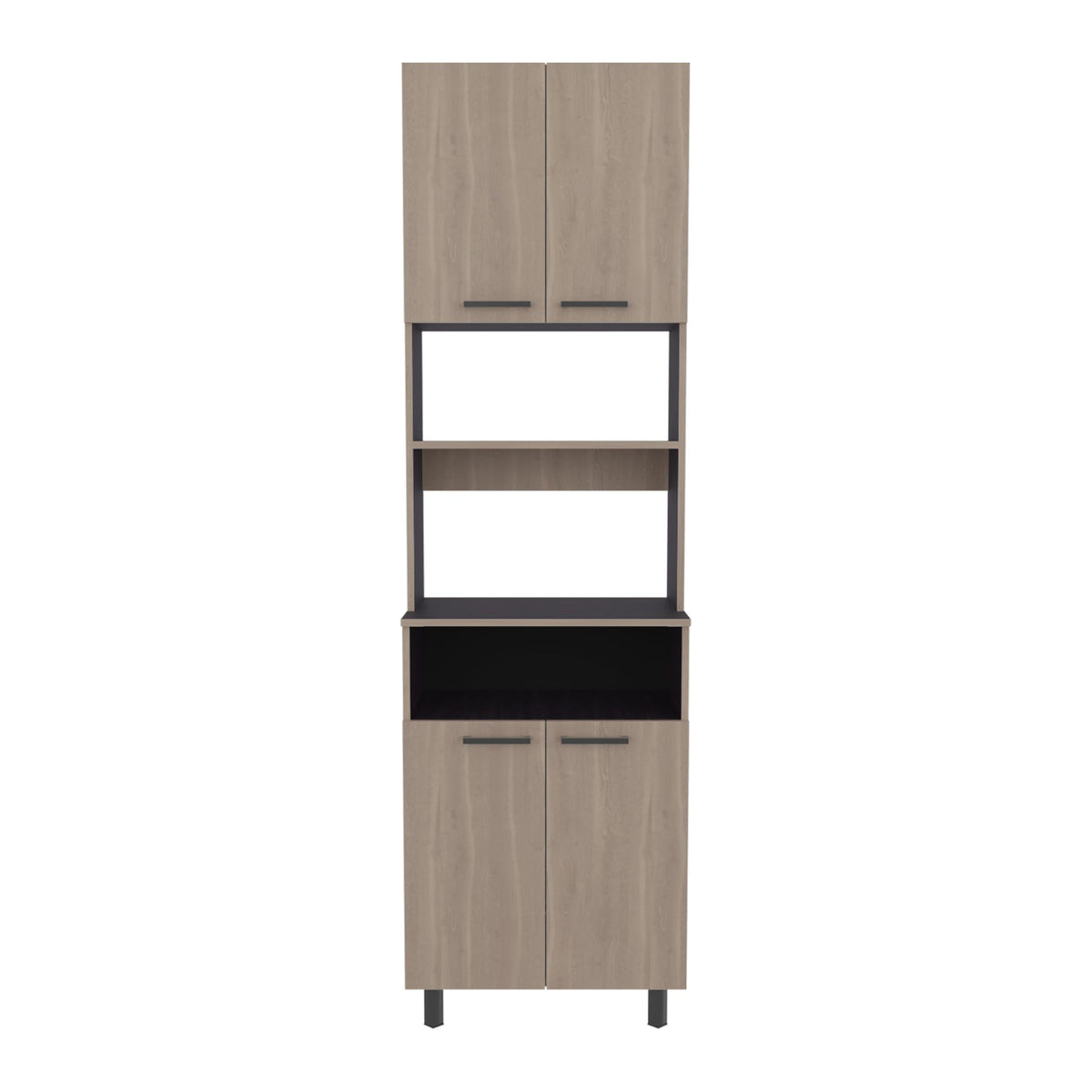 Otomo Dual-Tone Pantry Cabinet with Open Shelf