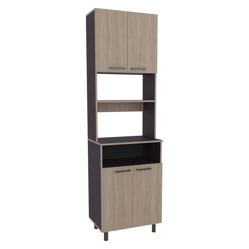 Otomo Dual-Tone Pantry Cabinet with Open Shelf