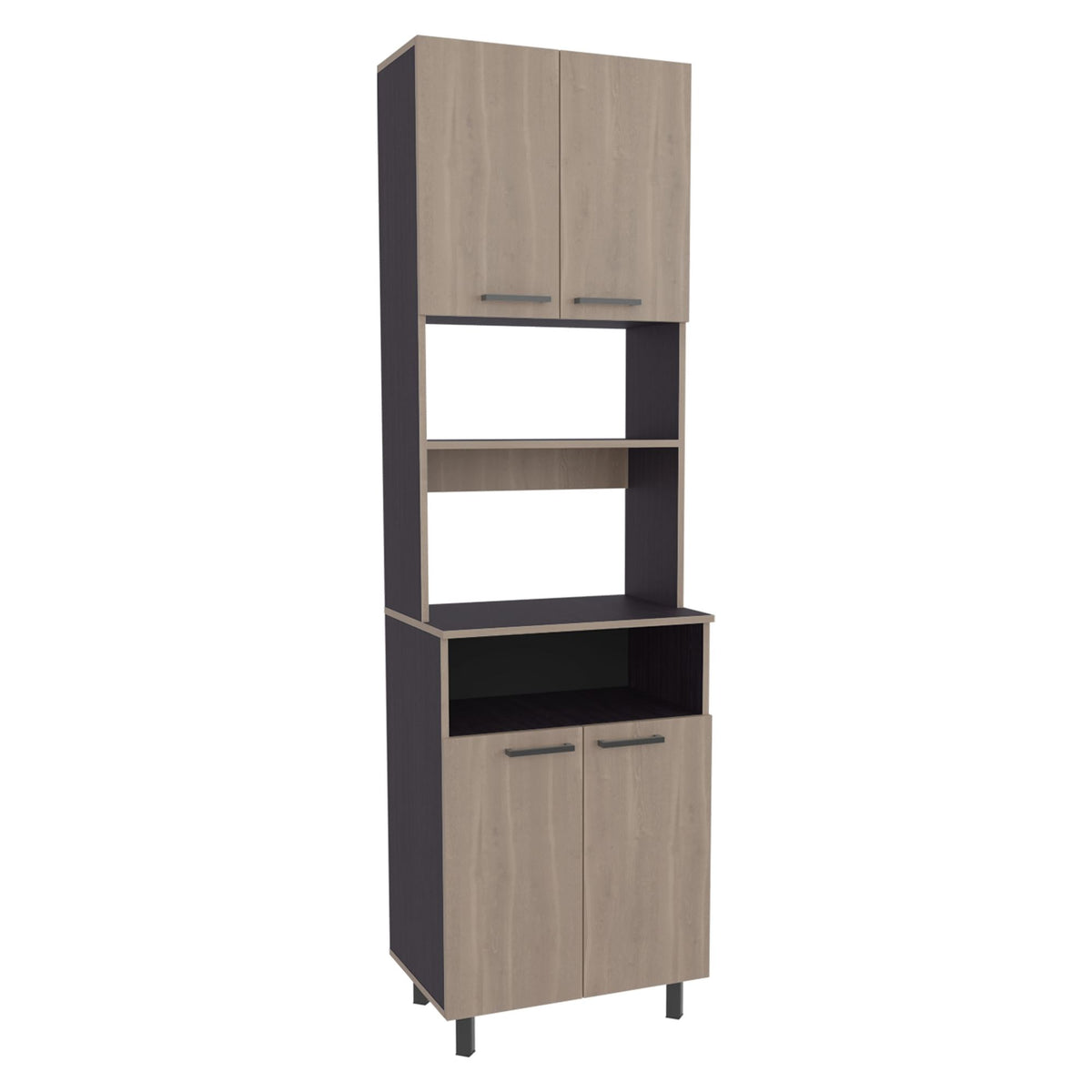 Otomo Dual-Tone Pantry Cabinet with Open Shelf
