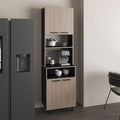 Otomo Dual-Tone Pantry Cabinet with Open Shelf