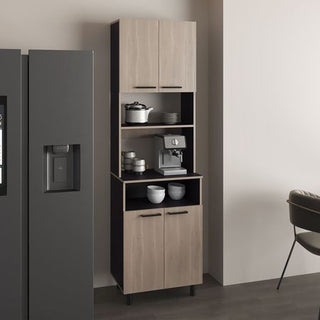 Otomo Dual-Tone Pantry Cabinet with Open Shelf