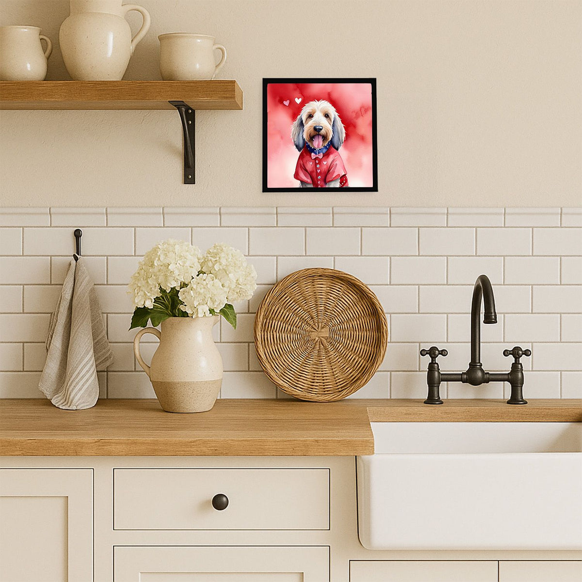 Otterhound Valentine Framed Wall Art