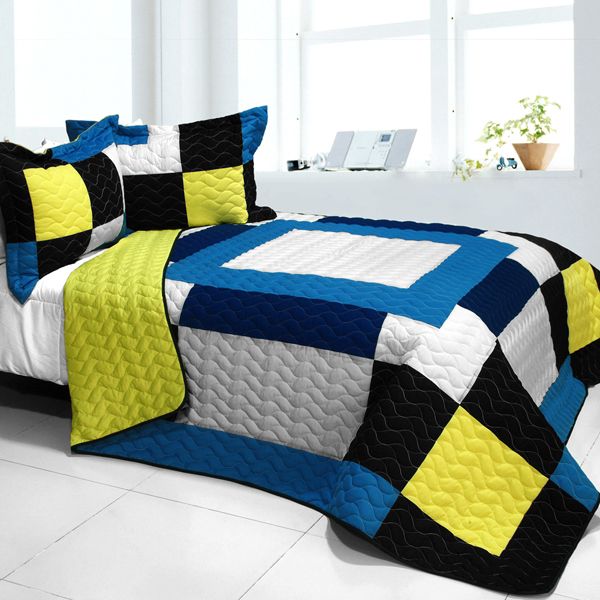 Our Little World Vermicelli-Quilted Patchwork Set
