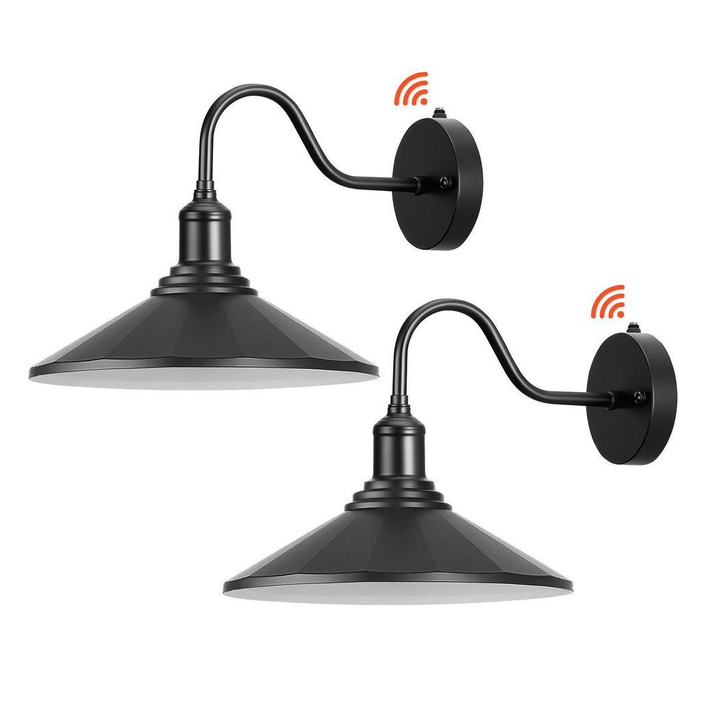 Farmhouse Gooseneck Barn Lights with Dusk-to-Dawn Control