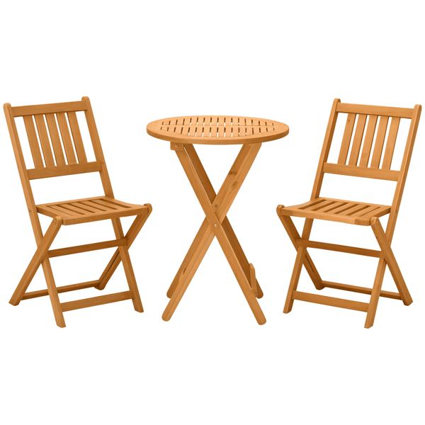Three-Piece Outdoor Bistro Set – Foldable and Ready to Use