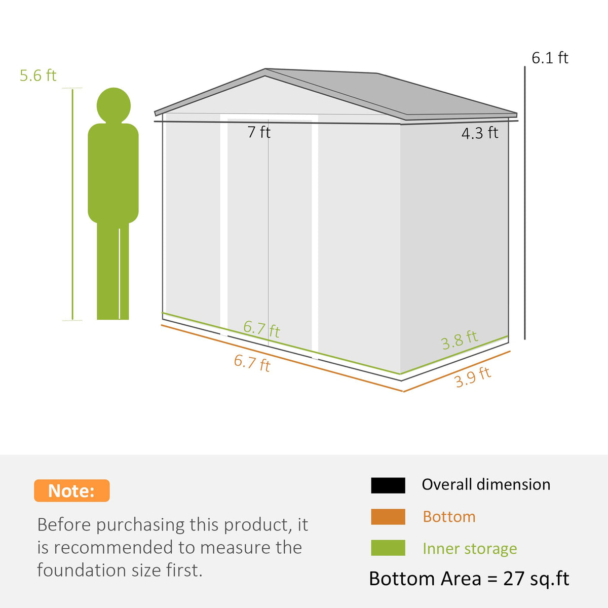 Outdoor Garden Storage Shed for Tools and Equipment