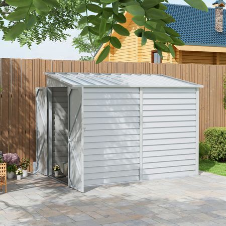 Outdoor Storage Shed with Double Lockable Doors