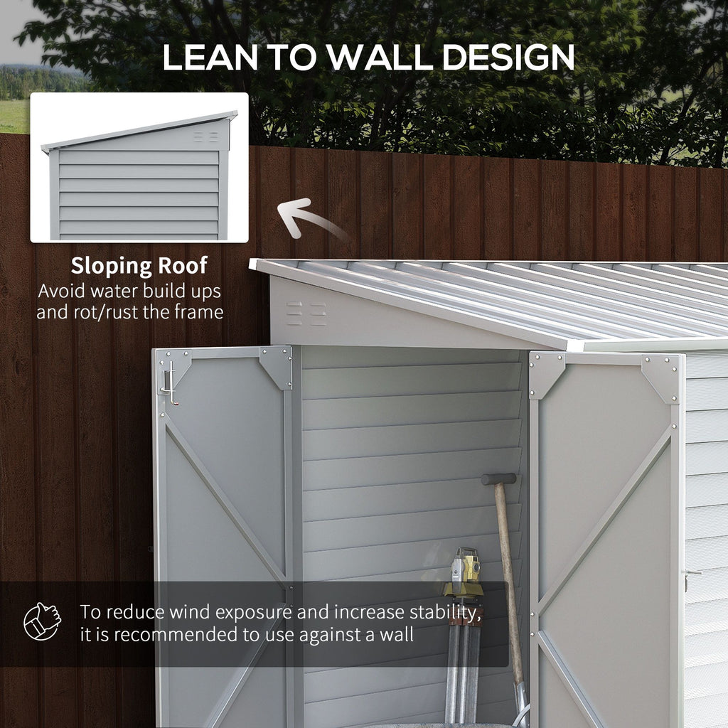 Outdoor Storage Shed with Double Lockable Doors