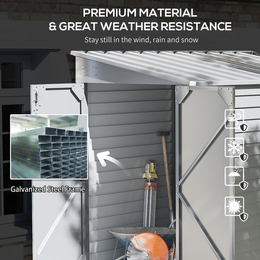 Outdoor Storage Shed with Double Lockable Doors
