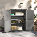 Outdoor Garden Storage Shed with Adjustable Shelves and Shuttered Doors