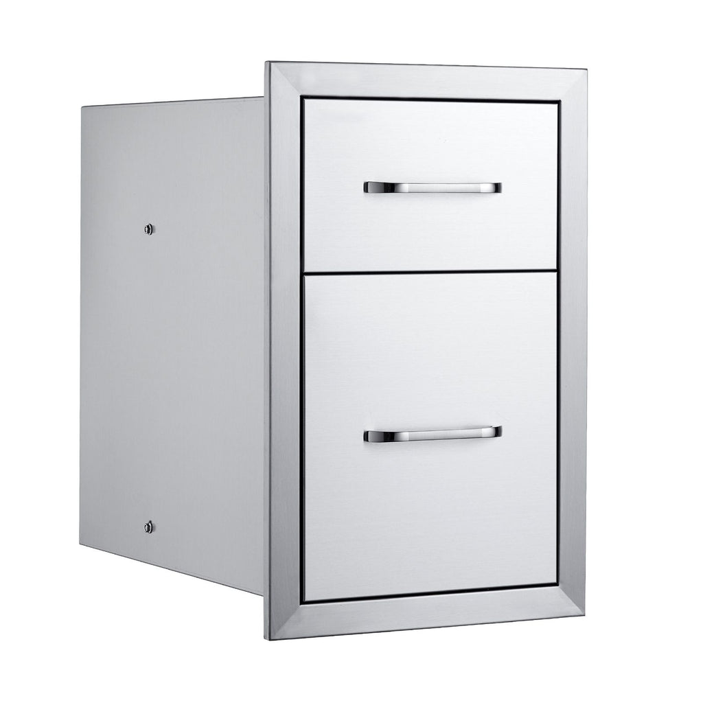 Two-Tier Outdoor Kitchen Drawers for BBQ Islands