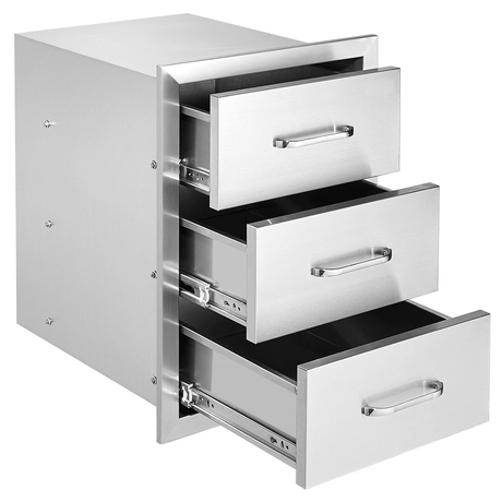 VEVOR Flush-Mount Triple Outdoor Kitchen Drawers