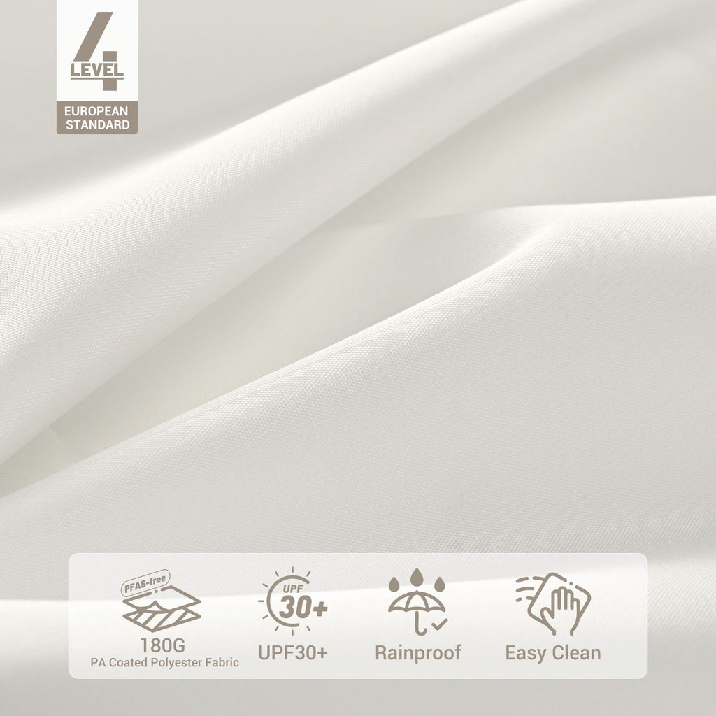 Ivory Tilt Patio Umbrella with Vented Canopy