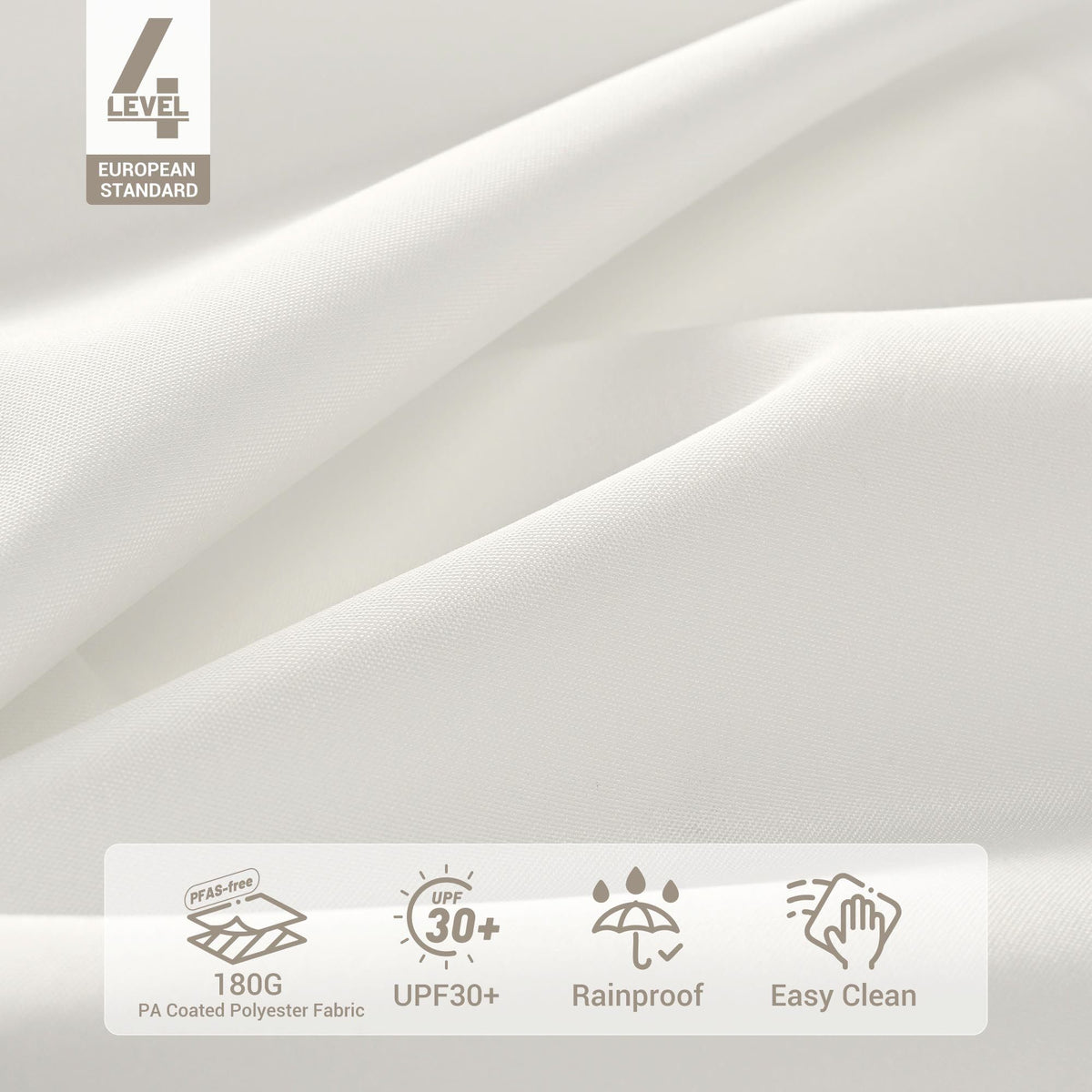 Ivory Tilt Patio Umbrella with Vented Canopy