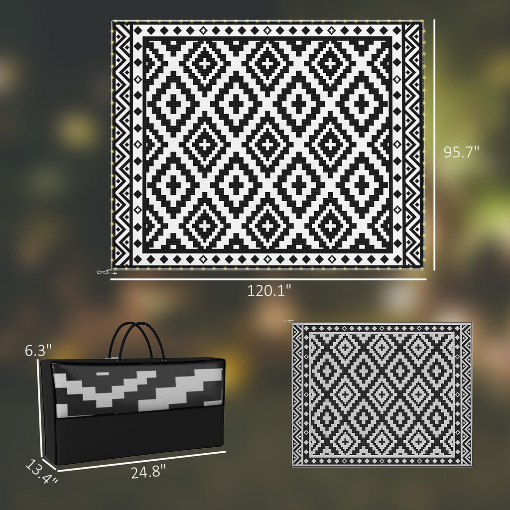 Reversible Outdoor Rug with Integrated LED Lights