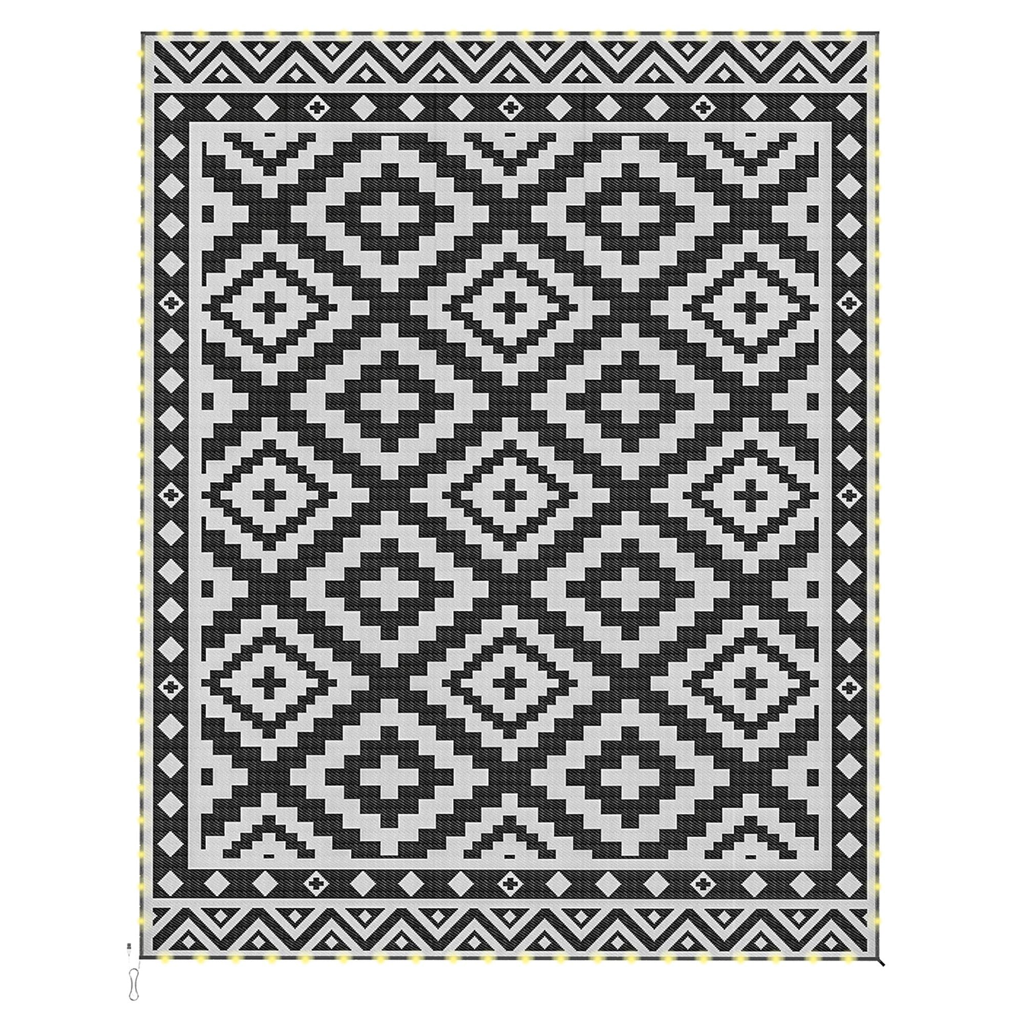 Reversible Outdoor Rug with Integrated LED Lights