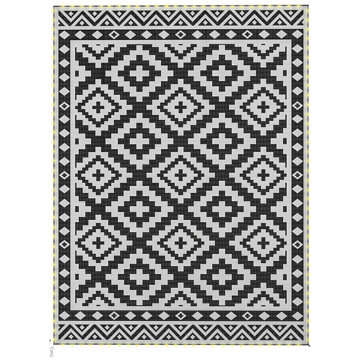 Reversible Lighted Outdoor Rug for Patios and Camping