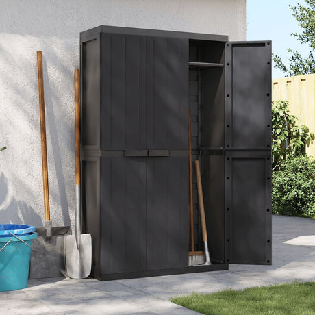 Weather-Resistant PP Storage Cabinet for Garden & Balcony