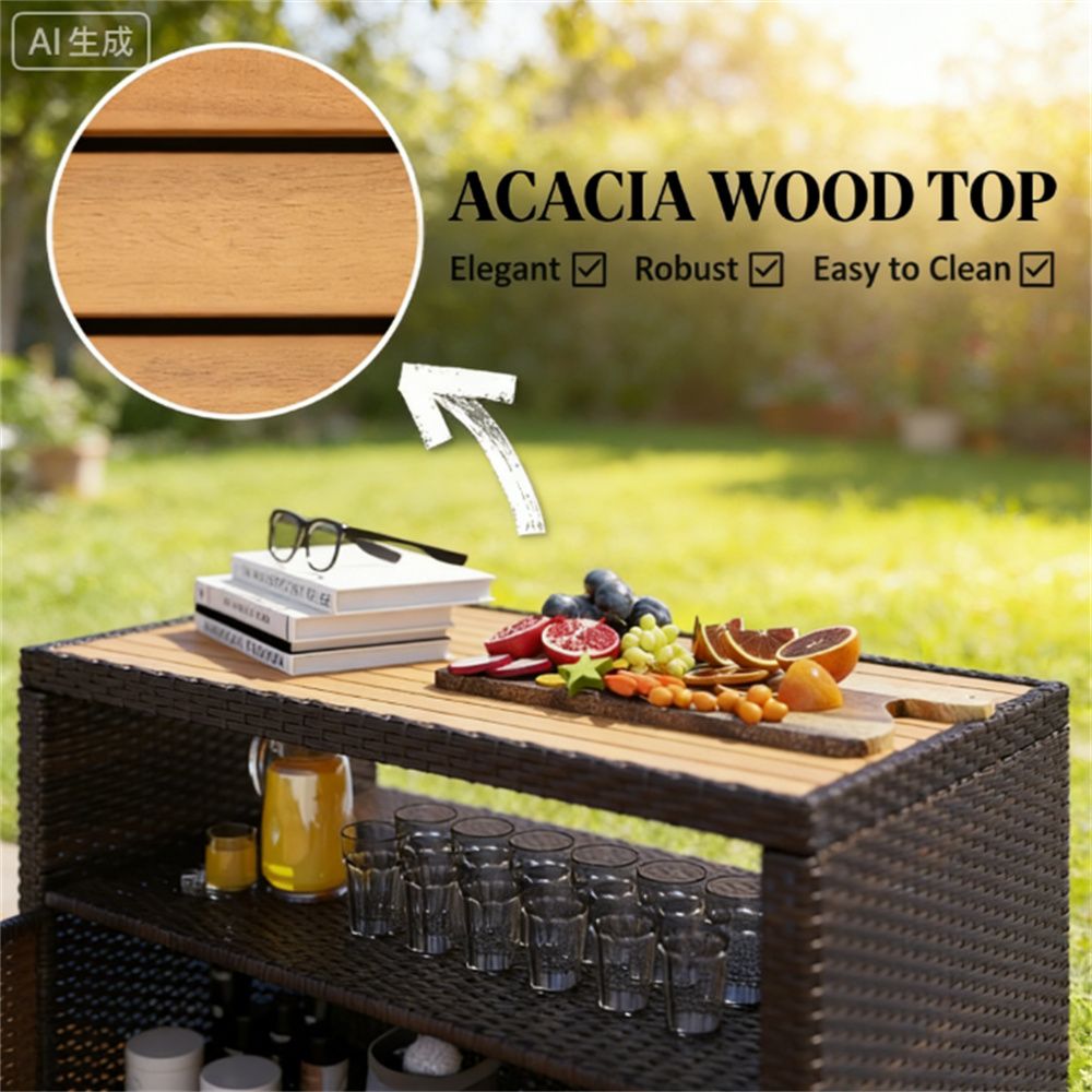 Outdoor storage cabinet, shelf, towel cabinet, brown