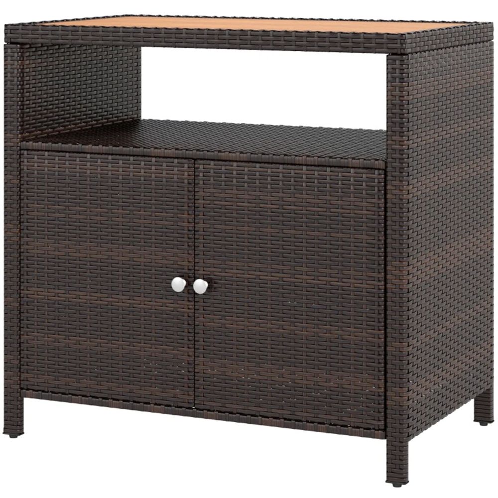 Outdoor storage cabinet, shelf, towel cabinet, brown