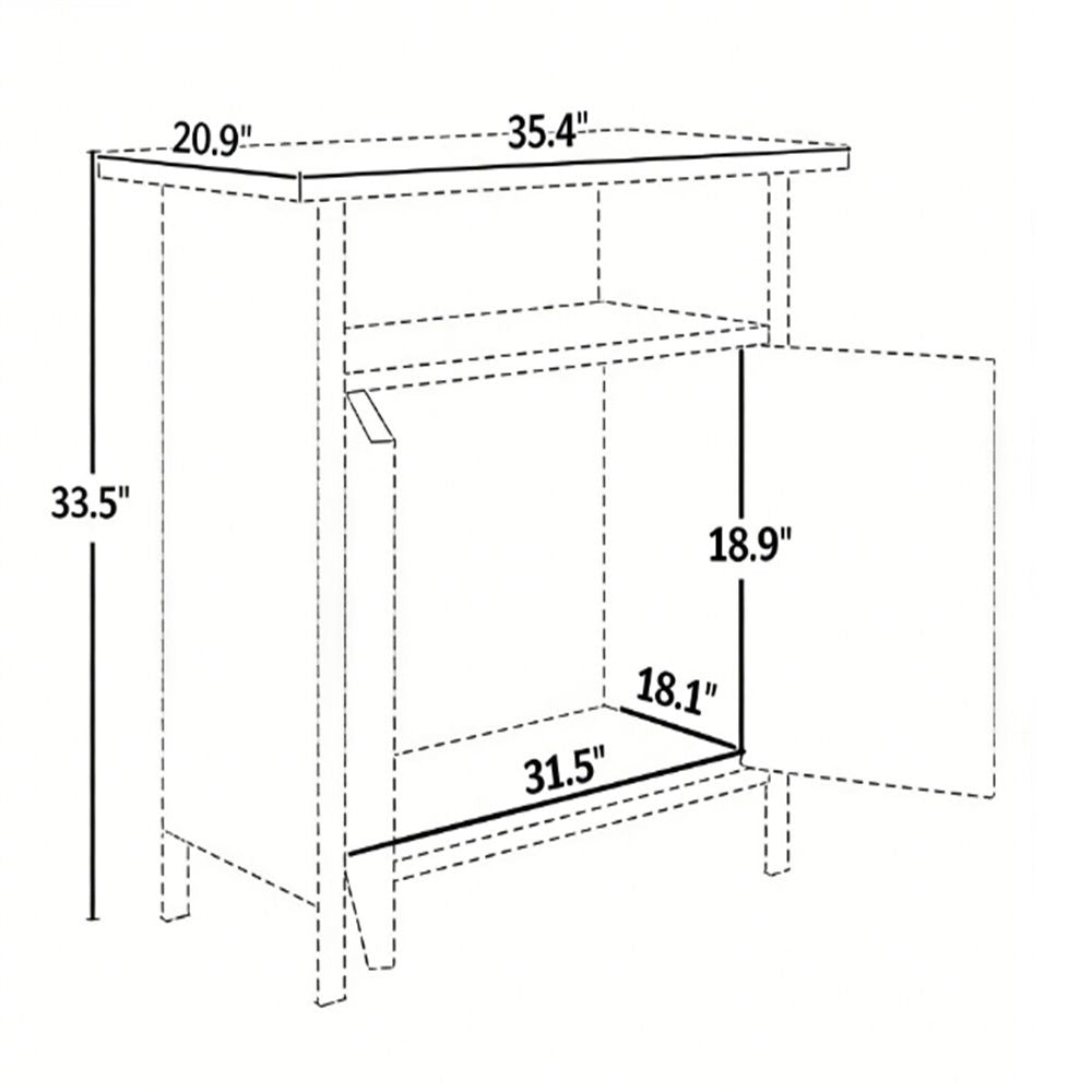 Dark Coffee Outdoor Storage Cabinet with Tabletop and Shelf