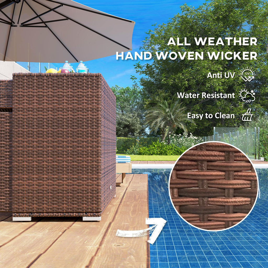Mixed Brown Poolside Cabinet with Drawer
