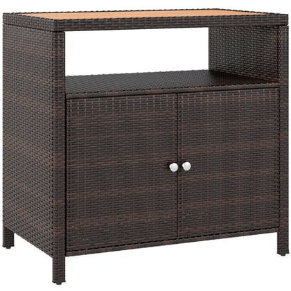 Outdoor Two-Door Storage Cabinet and Patio Bar Table