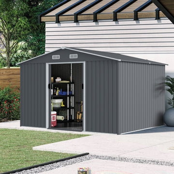 everyday Outdoor Storage Shed with Sloped Roof and Spacious Interior