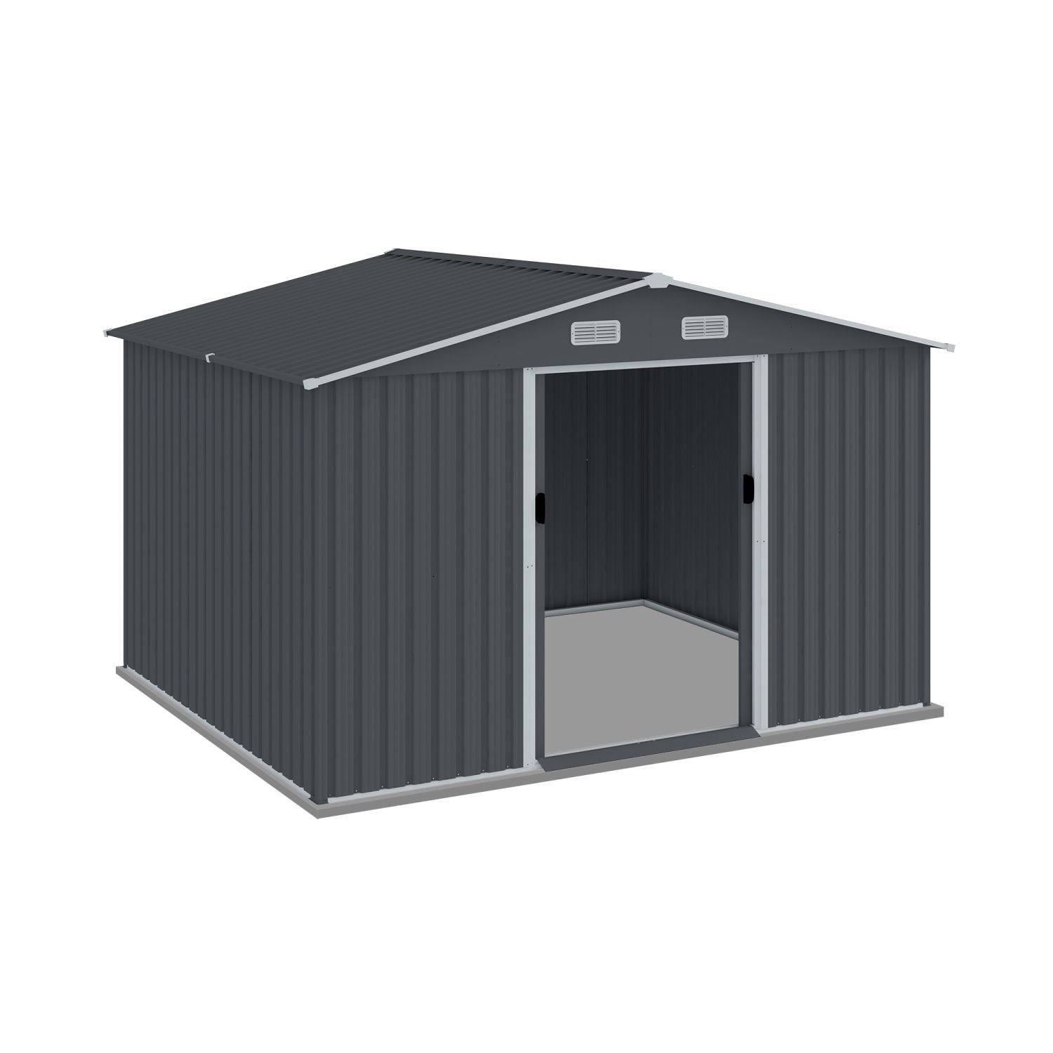 everyday Outdoor Storage Shed with Sloped Roof and Spacious Interior