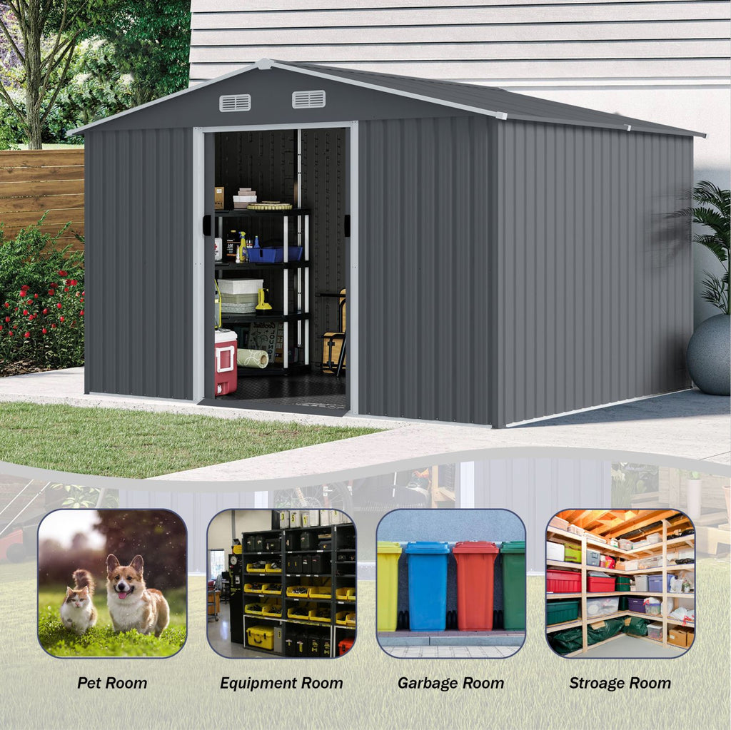 everyday Outdoor Storage Shed with Sloped Roof and Spacious Interior