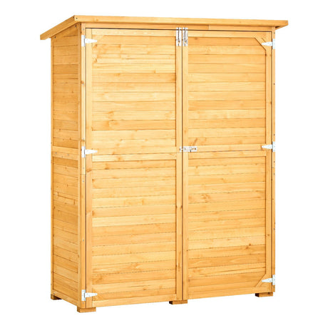 Premium Outdoor Storage Cabinet with water-ready Roof and Spacious Interior