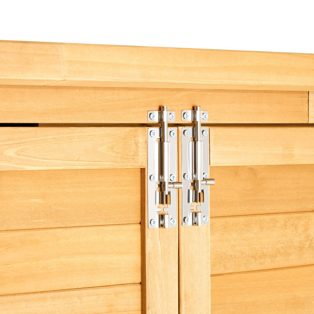 Premium Outdoor Storage Cabinet with water-ready Roof and Spacious Interior
