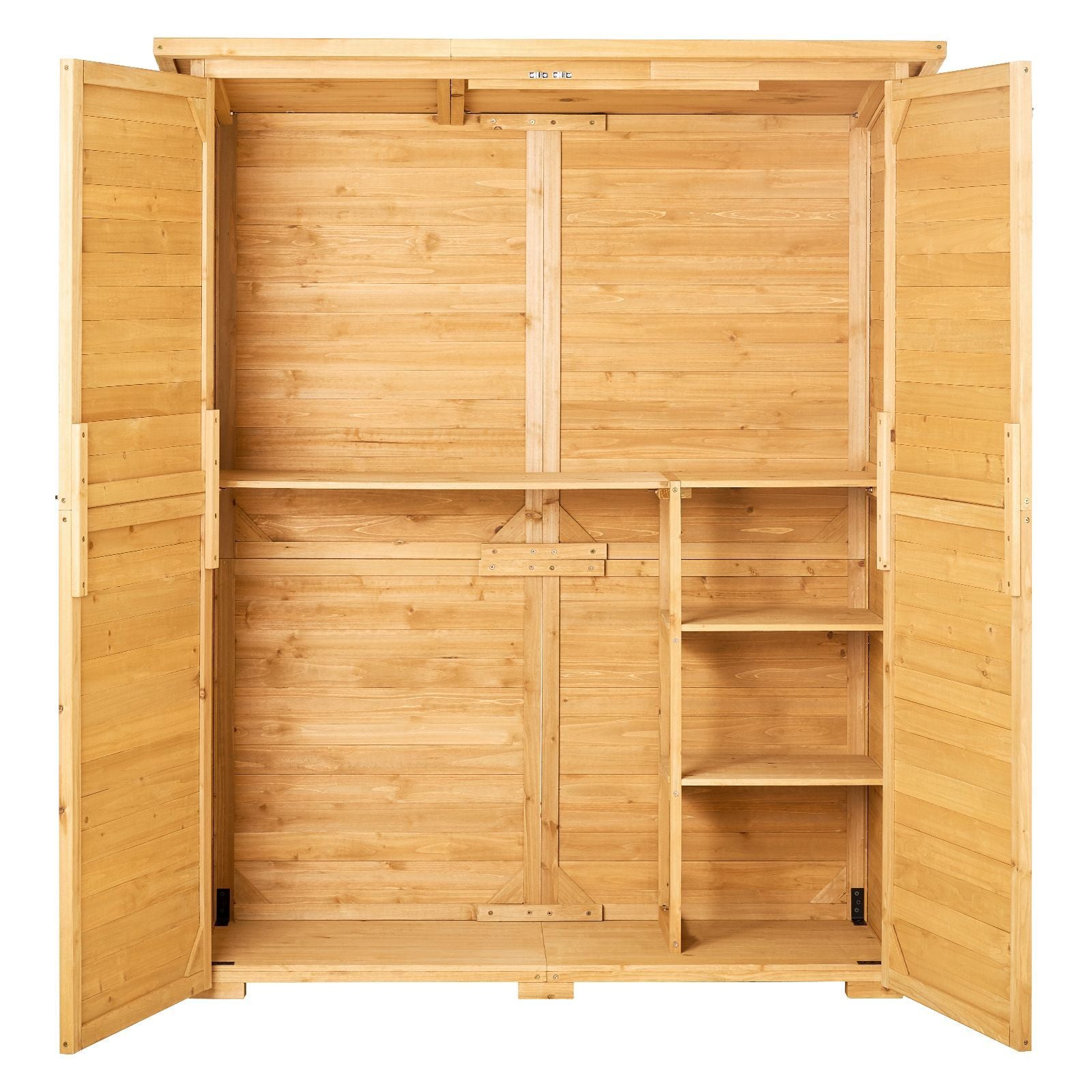 Premium Outdoor Storage Cabinet with water-ready Roof and Spacious Interior