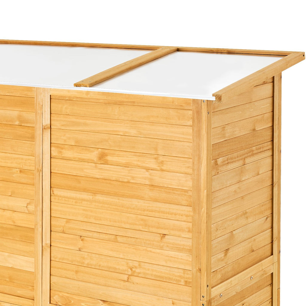 Premium Outdoor Storage Cabinet with water-ready Roof and Spacious Interior