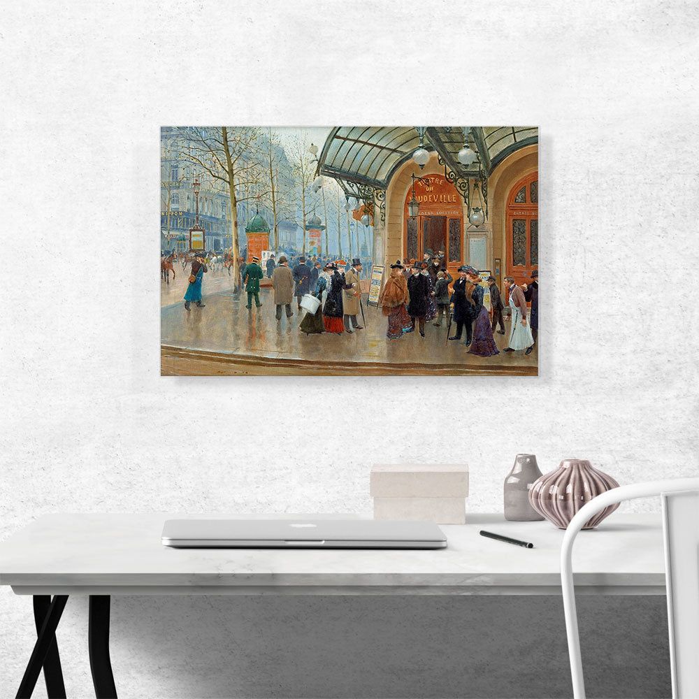 Outside the Theatre du Vaudeville Paris Wall Art