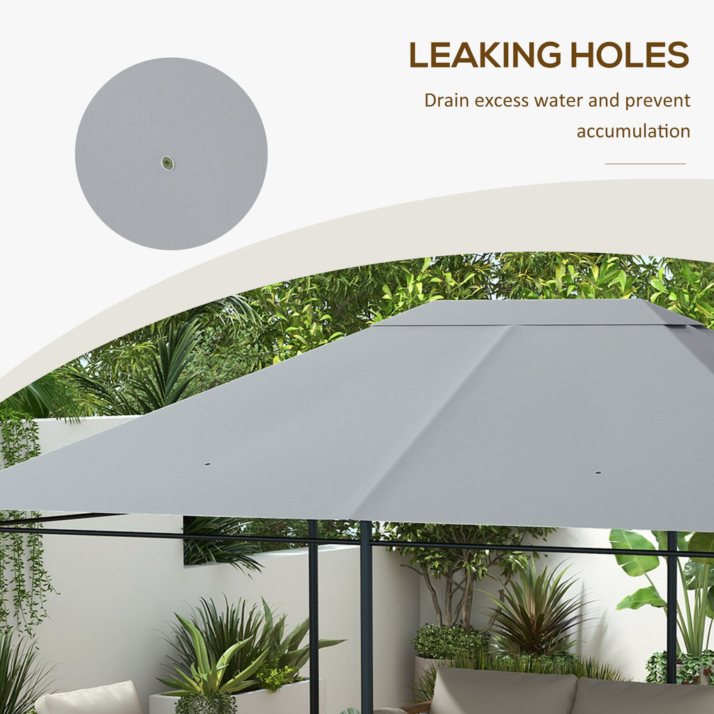 Outsunny Gazebo Replacement Top Cover with Vent and Drainage Holes