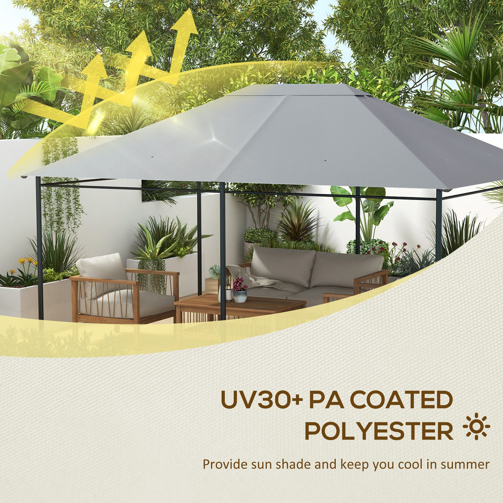 Outsunny Gazebo Replacement Top Cover with Vent and Drainage Holes